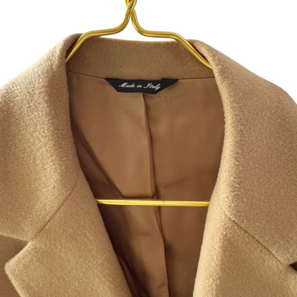 Loro Piana for Nordstrom Storm System Wool Overcoat Camel Tan 42R Made Italy - Picture 8 of 16